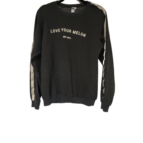 Love Your Melon Gray Made In‎ USA Crew Neck Sweatshirt Medium - Picture 4 of 5